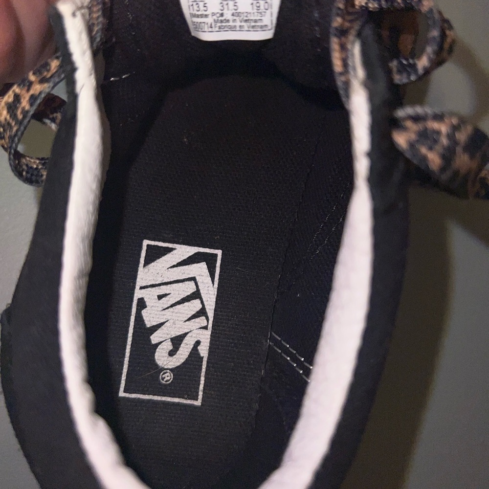 Vans Black and Animal Print Sneakers - Picture 7 of 7